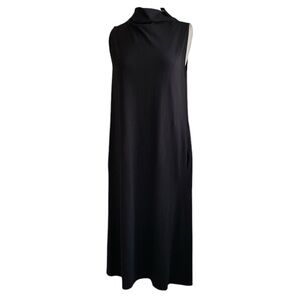 NWT Velvet by Graham & Spencer Hydie Mock Neck Maxi Dress Medium Black